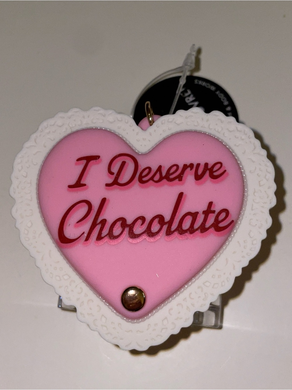 Bath & Body Works I Deserve Chocolate Pocketbac Holder Opens Up NWT